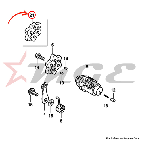 Plate Comp., Gearshift Drum Stopper For Honda CBF125 - Reference Part Number - #24410-KSP-860