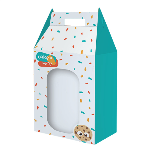Custom Printed Kraft Paper Cookie Packaging Box With Handle Size: Customised