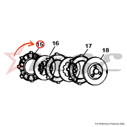 Friction Plate (Insert Type Black ) For Royal Enfield - Reference Part Number - #144459/B