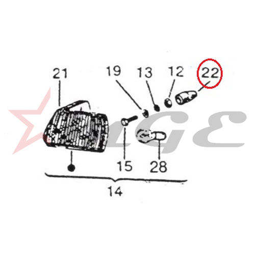 Vespa PX LML Star NV - Protection Cap - Reference Part Number - #191060