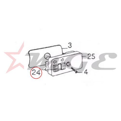 Vespa PX LML Star NV - Three Way Switch - Reference Part Number - #C-4707511