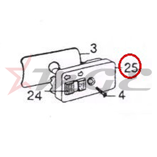 Vespa PX LML Star NV - T.S.L Switch Casing - Reference Part Number - #C-1707415