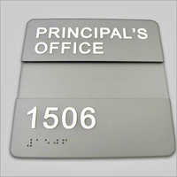 Office Signage - Aluminum, 12" X 8" | Gray Anodized Wall Mount, Customizable With Braille
