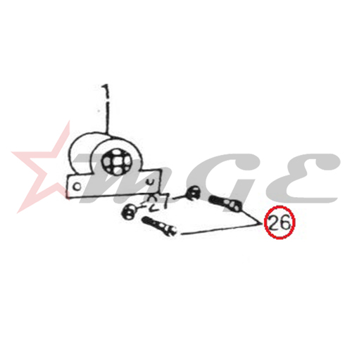 Vespa PX LML Star NV - Screw For Buzzer - Reference Part Number - #S-9000