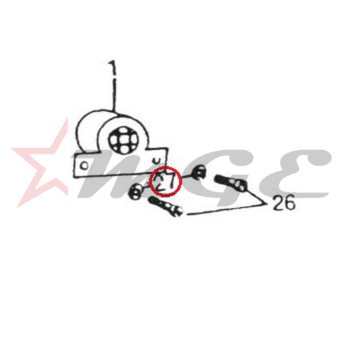 Vespa PX LML Star NV - Washer For Buzzer - Reference Part Number - #S-13769