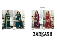 Amyra Designer Zarkash Peplum Garara Style Free Size Stitched Salwar Suits