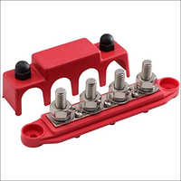 4 Way Motor Terminal Block - Brass Material, Red Color | Features Durable Design, Efficient Conductivity And Versatile Application