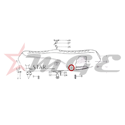 Vespa PX LML Star NV - Bottom Plate Assembly - Reference Part Number - #C-0712928