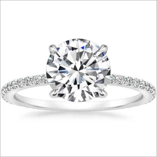 Solitaire White Diamond Ring