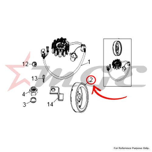 Rotor And Reluctor Assembly For Royal Enfield - Reference Part Number - #147054, #502059/A