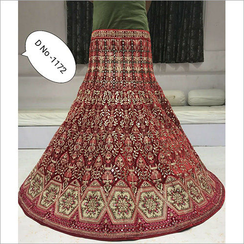 Indian Heavy Embroidery Work Bridal Lehenga