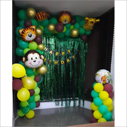 Kids Burthday Party Jungle Theme Balloon Decoration Services