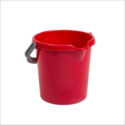 Red Plastic Water Bucket