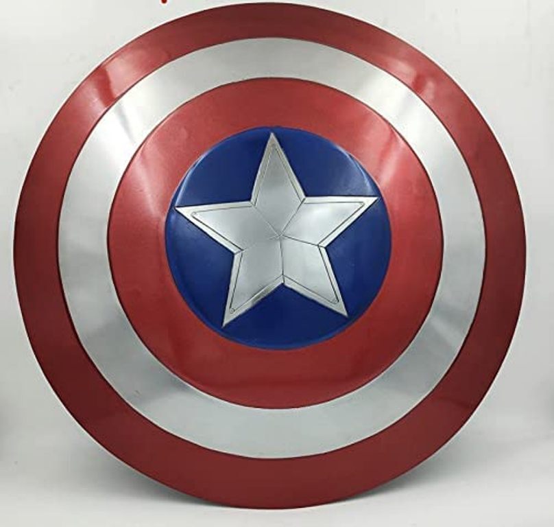 Captain America Shield 24 Inch Mild Steel Captain America Round Shield Leather Grip Wall Decor Shield Gift Item By THOR INSTRUMENTS CO.