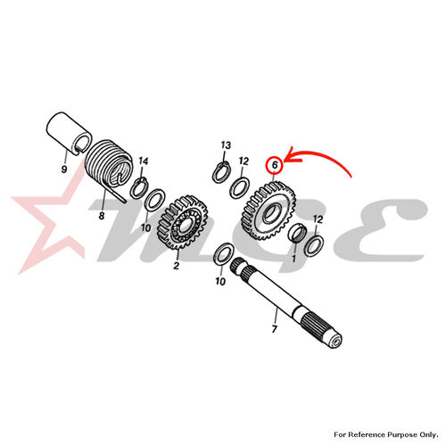 Two Wheeler Parts Gear Kick Starter Idle