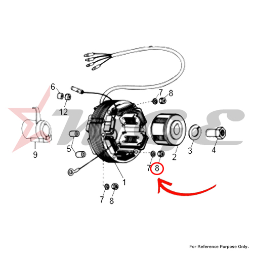Two Wheeler Parts Stator Nut
