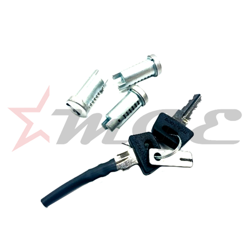 Two Wheeler Parts Set Of Three Barrel With Keys