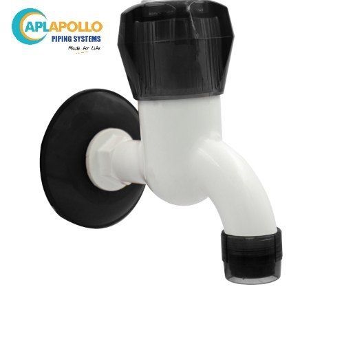 White-black Apollo Spark Bib Tap With Aerator