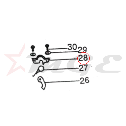 Vespa PX LML Star NV - Bracket With Spring Mounting - Reference Part Number - #C-2712030