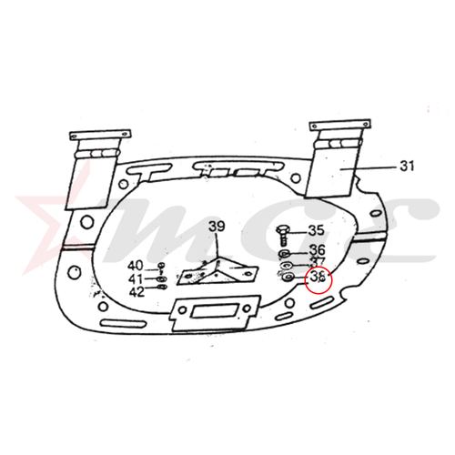 Vespa PX LML Star NV - Rubber Washer - Reference Part Number - #C-4714118