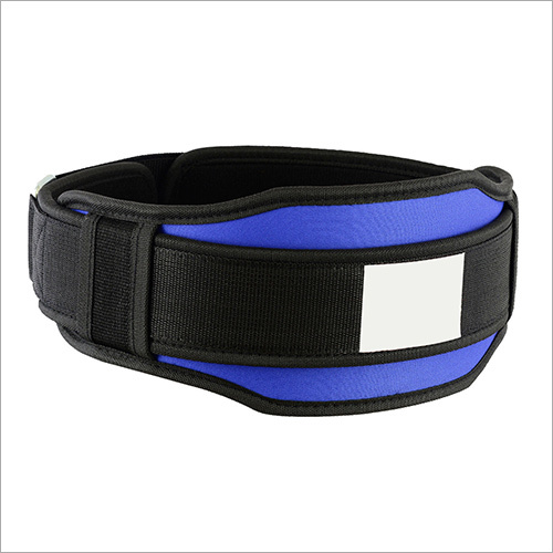 Blue Weightlifting Belt Adjustable Neoprene Back Lumbar Support Body Therapy Belts