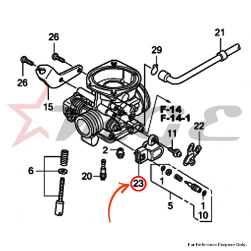 Sensor Assy., Throttle For Honda CBF125 - Reference Part Number - #37890-KTN-901