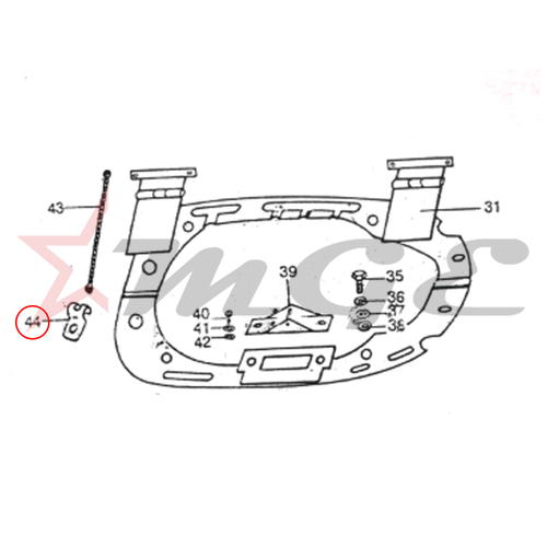 Vespa PX LML Star NV - Clamp For Stopper Cable - Reference Part Number - #C-4712396