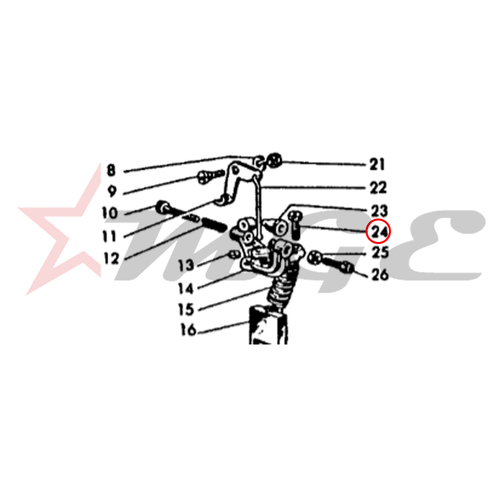 Lambretta GP 150/125/200 - Carburetter Screw - Reference Part Number - #00412193