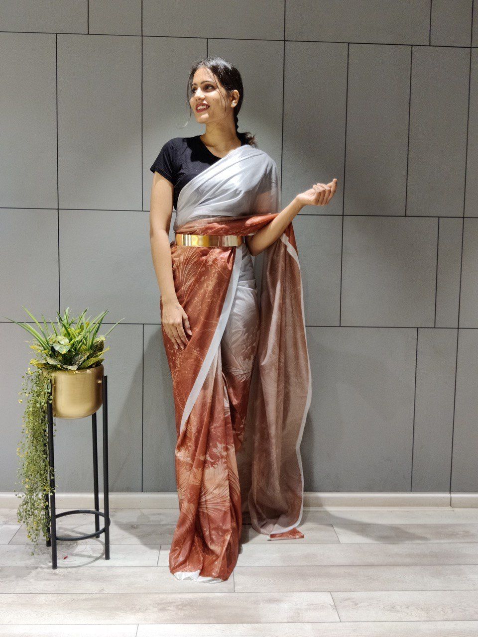 Digital Print Silk Saree