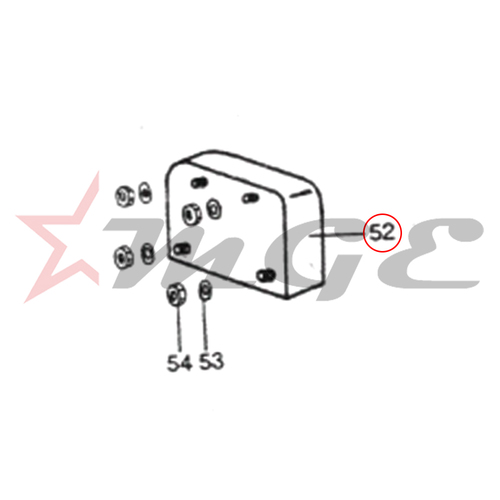 Vespa PX LML Star NV - Back Rest Cushion - Reference Part Number - #C-3712190