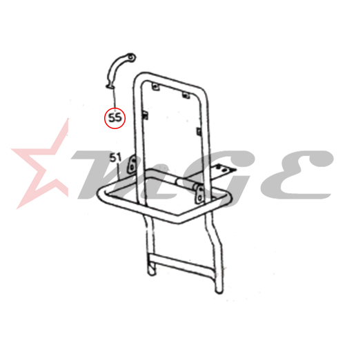 Vespa PX LML Star NV - Carrier Resting Pad - Reference Part Number - #C-4712162