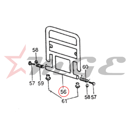 Vespa PX LML Star NV - Carrier Frame - Reference Part Number - #C-1712856