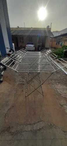 Silver Foldable Cloth Drying Stand