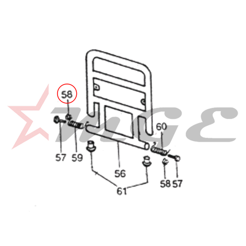 Vespa PX LML Star NV - Spring Washer For Carrier Mounting - Reference Part Number - #C-4709307