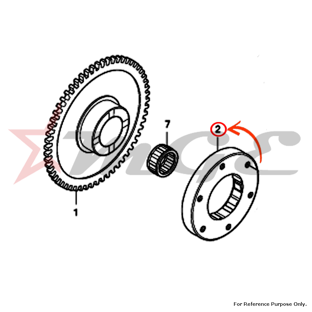 Outer Comp., Starting Clutch For Honda CBF125 - Reference Part Number - #28120-KRM-851, #28120-KPH-701, #28120-KWB-921