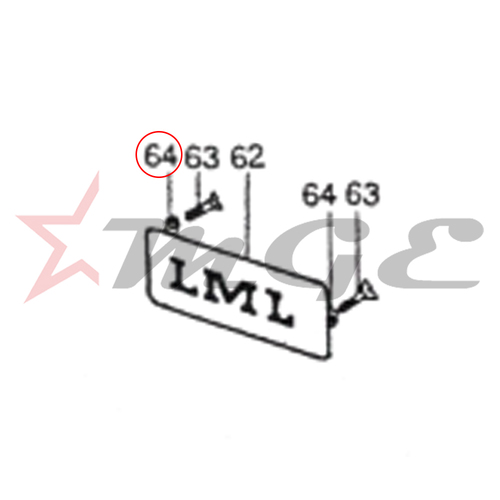 Vespa PX LML Star NV - Washer - Reference Part Number - #S-3053