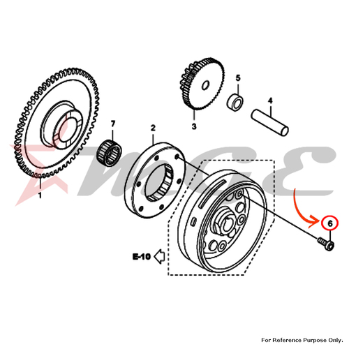 Bolt, Socket, 6mm For Honda CBF125 - Reference Part Number - #90085-KSP-901