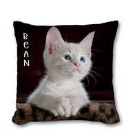 Customized Cushion Cover - 100% Cotton, Square Shape, Printed Pattern | Plain Style, No Zipper Design For Effortless Elegance