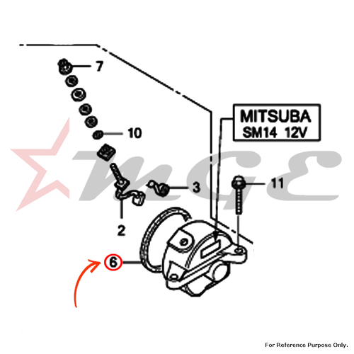 Ring For Honda CBF125 - Reference Part Number - #31207-MBE-008