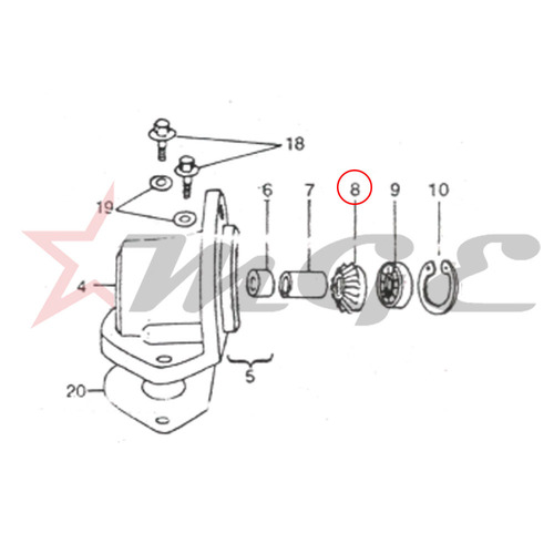 Vespa PX LML Star NV - Conical Gear - Reference Part Number - #179513