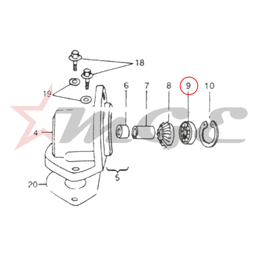 Vespa PX LML Star NV - Radial Bearing - Reference Part Number - #179514