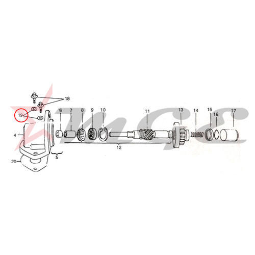 Vespa PX LML Star NV - Bent Washer - Reference Part Number - #BC4-10-098