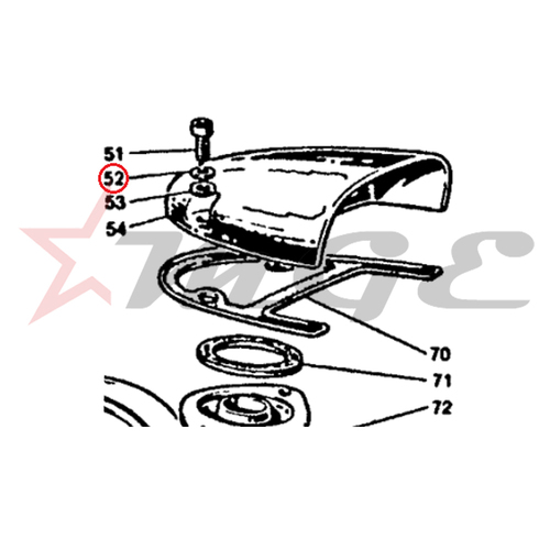 Lambretta GP 150/125/200 - Air Scoop Spring Washer - Reference Part Number - #83050616
