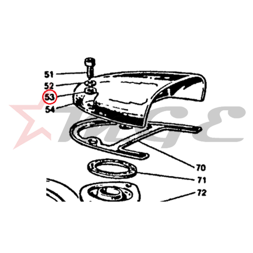 Lambretta GP 150/125/200 - Air Scoop Washer - Reference Part Number - #83010610