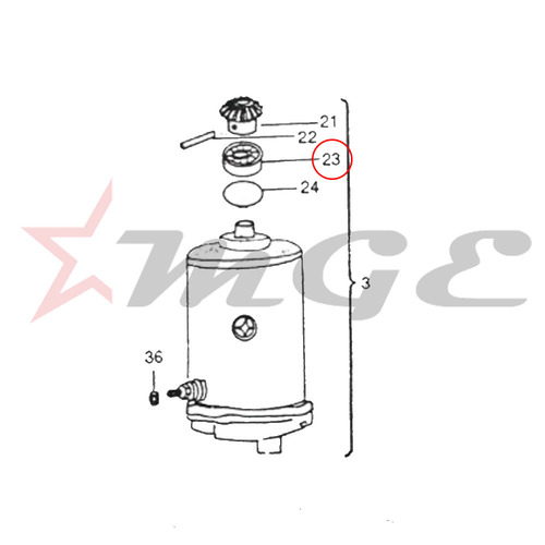 Vespa PX LML Star NV - Ball Bearing - Reference Part Number - #BC4-10-039