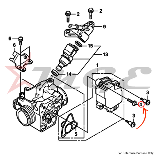 Screw, Torx, 5x17 For Honda CBF125 - Reference Part Number - #16082-KPH-701