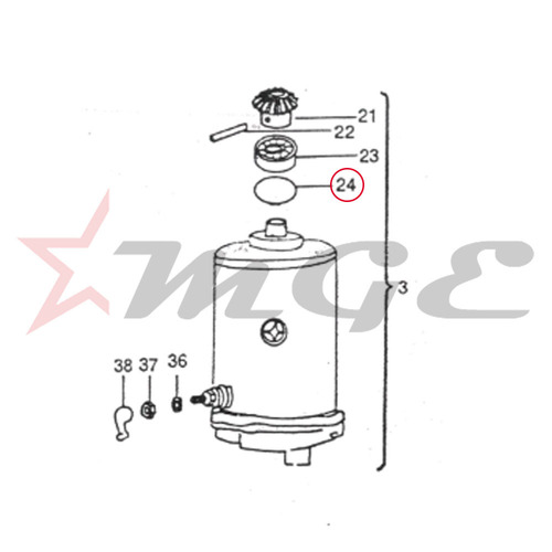 Vespa PX LML Star NV - O Ring - Reference Part Number - #BC4-10-094