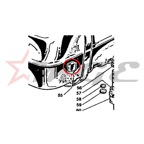 Lambretta GP 150/125/200 - Buffer For Fuel Tank / Gas Tank - Reference Part Number - #15070019