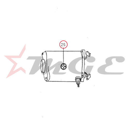 Vespa PX LML Star NV - Counter Sunk Screw - Reference Part Number - #BC4-10-069