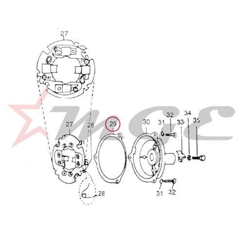 As Per Photo Vespa Px Lml Star Nv - Gasket - Reference Part Number - #Bc4-10-087